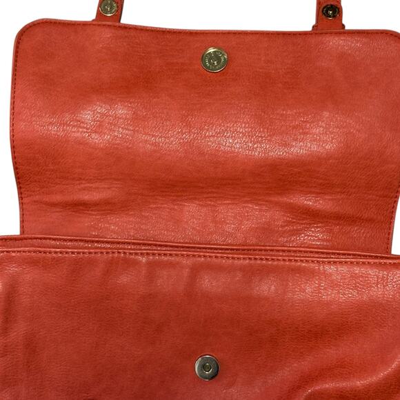 Large Vegan Leather Burnt Orange Tote Bag Laptop Bag MMS Design Studio - Picture 3 of 7